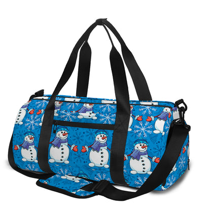 Winter Snowman Pattern Print Gym Bag