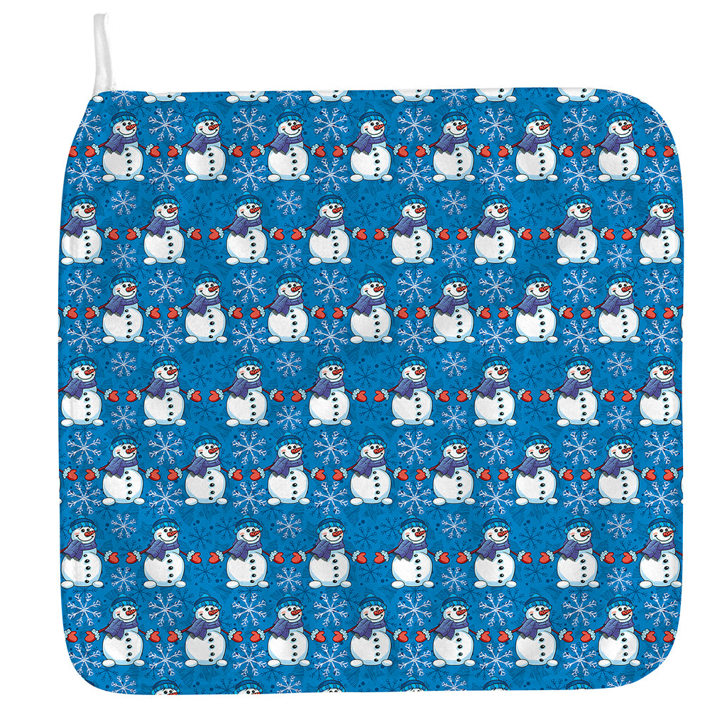 Winter Snowman Pattern Print Hand Towel