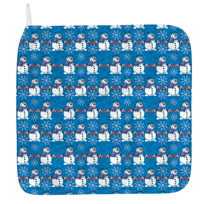 Winter Snowman Pattern Print Hand Towel