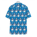 Winter Snowman Pattern Print Hawaiian Shirt