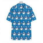 Winter Snowman Pattern Print Hawaiian Shirt