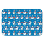 Winter Snowman Pattern Print Indoor Door Mat