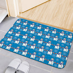 Winter Snowman Pattern Print Indoor Door Mat