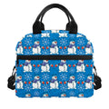 Winter Snowman Pattern Print Insulated Lunch Bag