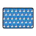 Winter Snowman Pattern Print Kitchen Mat