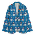 Winter Snowman Pattern Print Men's Blazer