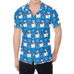 Winter Snowman Pattern Print Men's Shirt