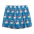 Winter Snowman Pattern Print Mesh Shorts