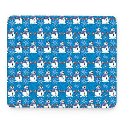 Winter Snowman Pattern Print Mouse Pad