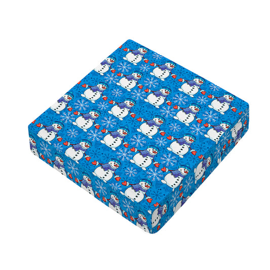 Winter Snowman Pattern Print Outdoor Seat Cushion Cover
