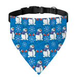 Winter Snowman Pattern Print Over The Collar Dog Bandana