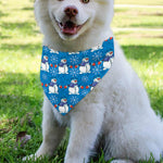 Winter Snowman Pattern Print Over The Collar Dog Bandana