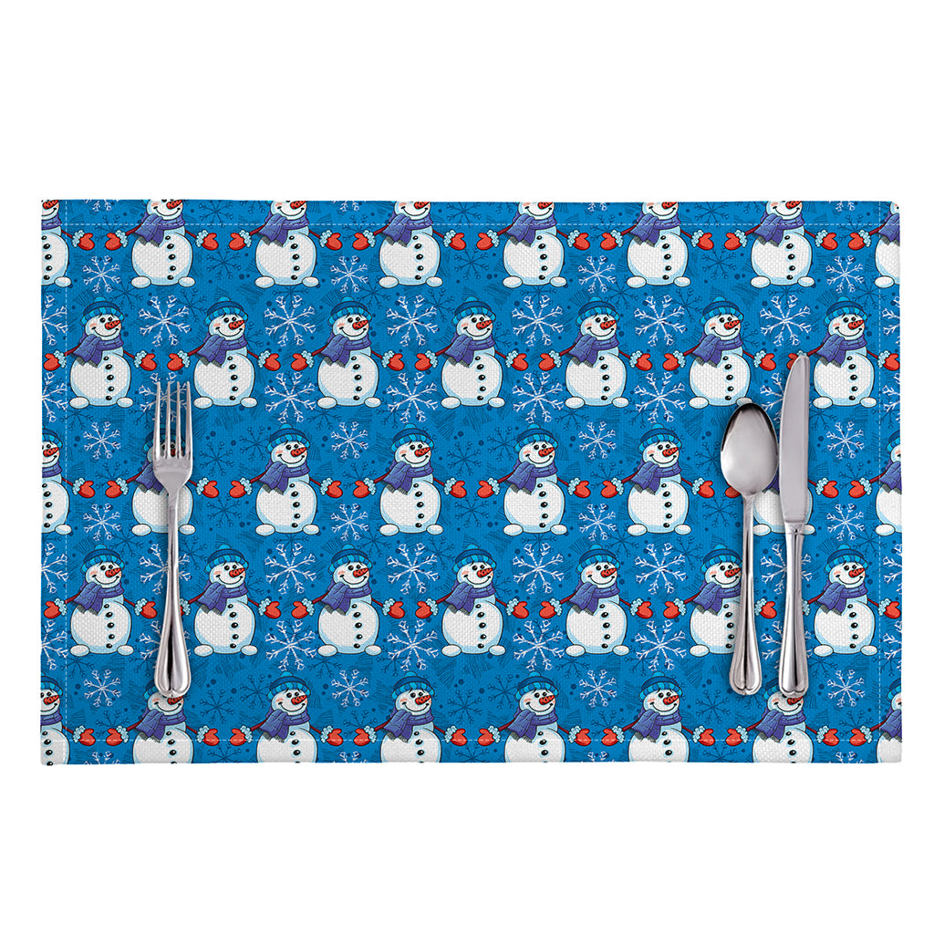 Winter Snowman Pattern Print Placemat