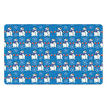 Winter Snowman Pattern Print Polyester Doormat
