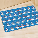 Winter Snowman Pattern Print Polyester Doormat