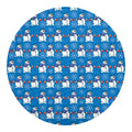 Winter Snowman Pattern Print Round Blanket
