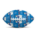 Winter Snowman Pattern Print Rugby Ball
