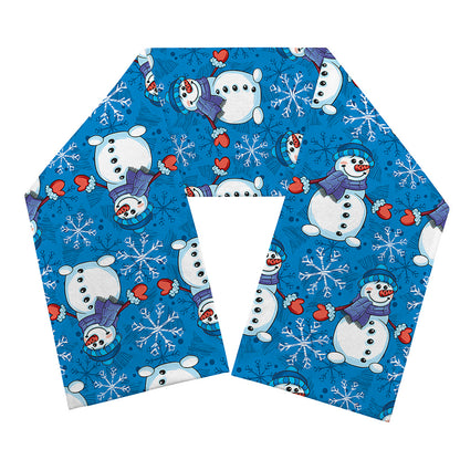 Winter Snowman Pattern Print Scarf