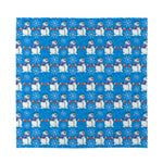 Winter Snowman Pattern Print Silk Bandana