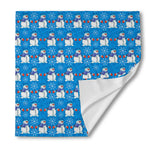 Winter Snowman Pattern Print Silk Bandana