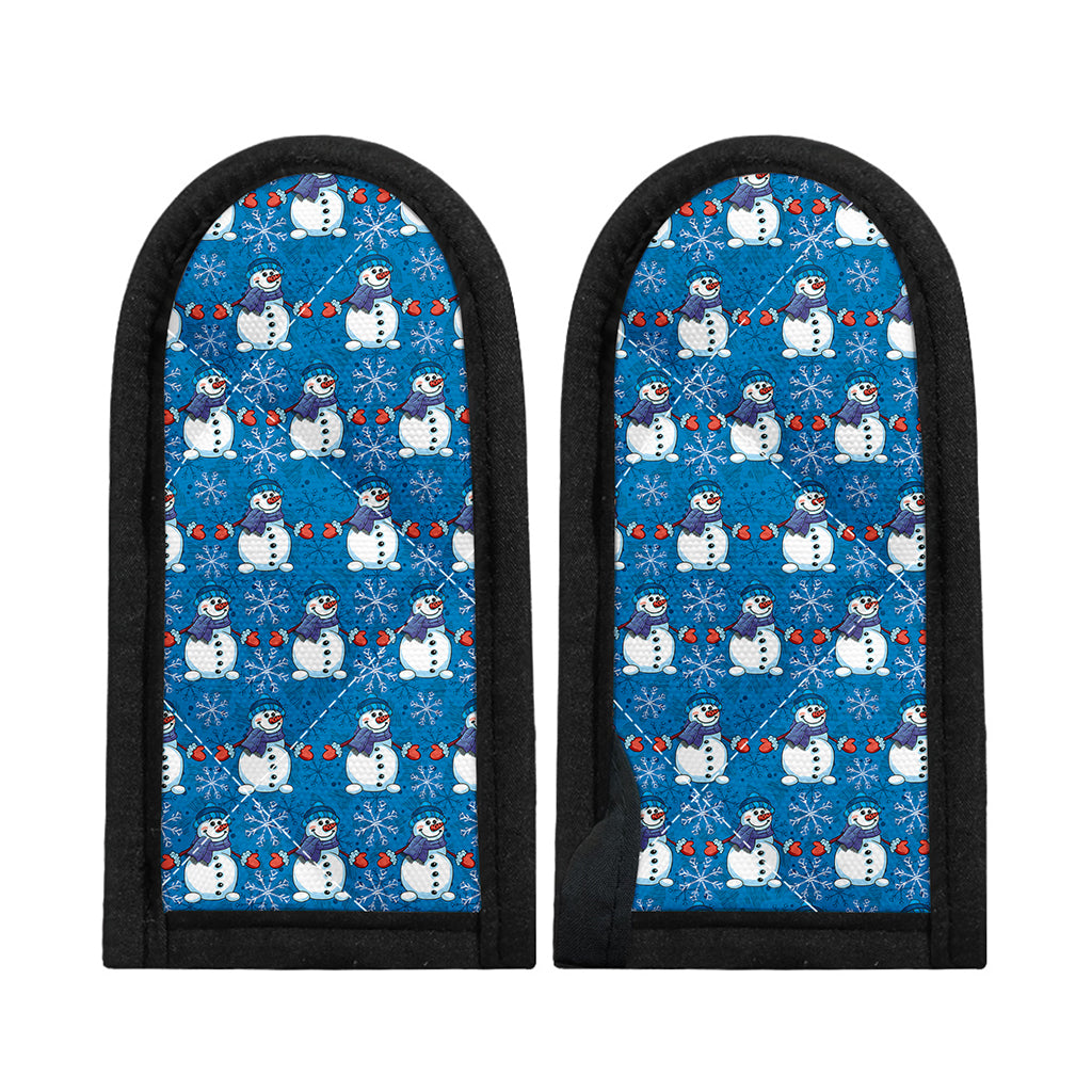 Winter Snowman Pattern Print Skillet Handle Cover