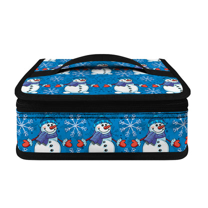 Winter Snowman Pattern Print Small Lunch Bag