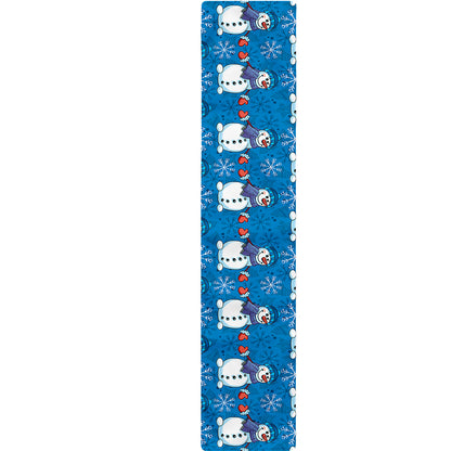 Winter Snowman Pattern Print Table Runner
