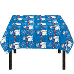 Winter Snowman Pattern Print Tablecloth