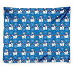 Winter Snowman Pattern Print Tapestry