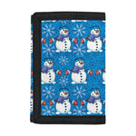 Winter Snowman Pattern Print Trifold Wallet