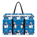 Winter Snowman Pattern Print Utility Tote Bag