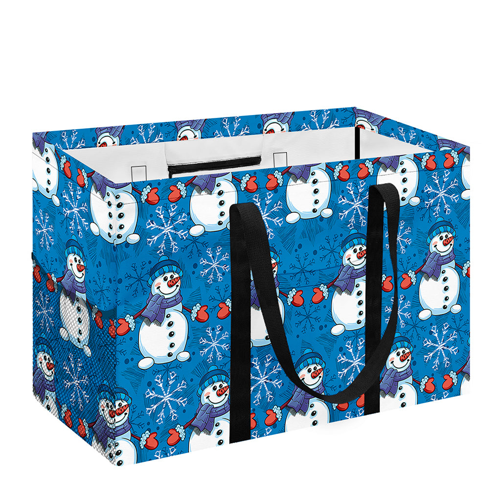 Winter Snowman Pattern Print Utility Tote Bag