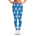 Winter Snowman Pattern Print Women's Leggings