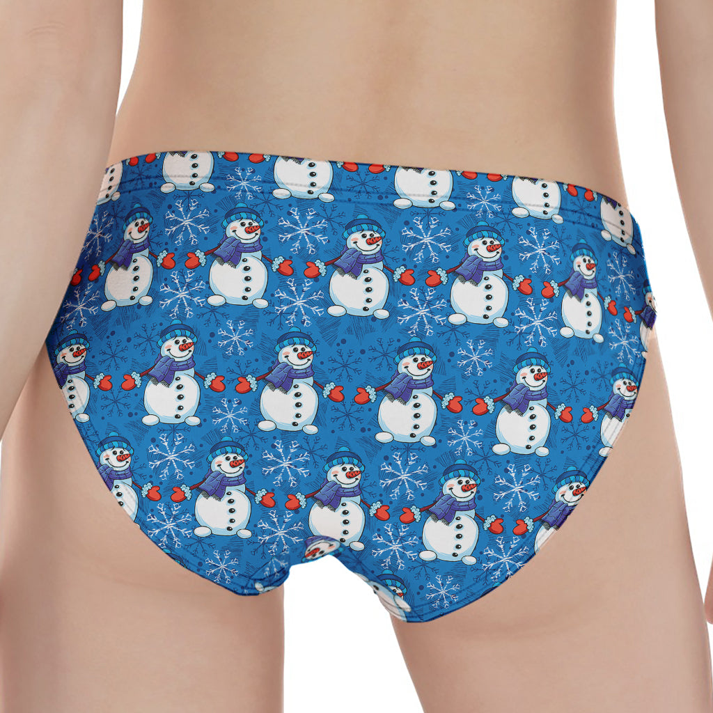 Winter Snowman Pattern Print Women's Panties