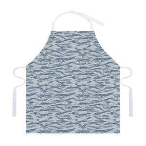 Winter Tiger Stripe Camo Pattern Print Adjustable Apron