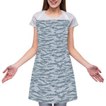 Winter Tiger Stripe Camo Pattern Print Adjustable Apron