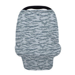 Winter Tiger Stripe Camo Pattern Print Baby Seat Cover