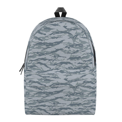 Winter Tiger Stripe Camo Pattern Print Backpack