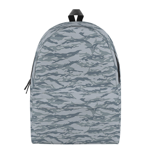 Winter Tiger Stripe Camo Pattern Print Backpack