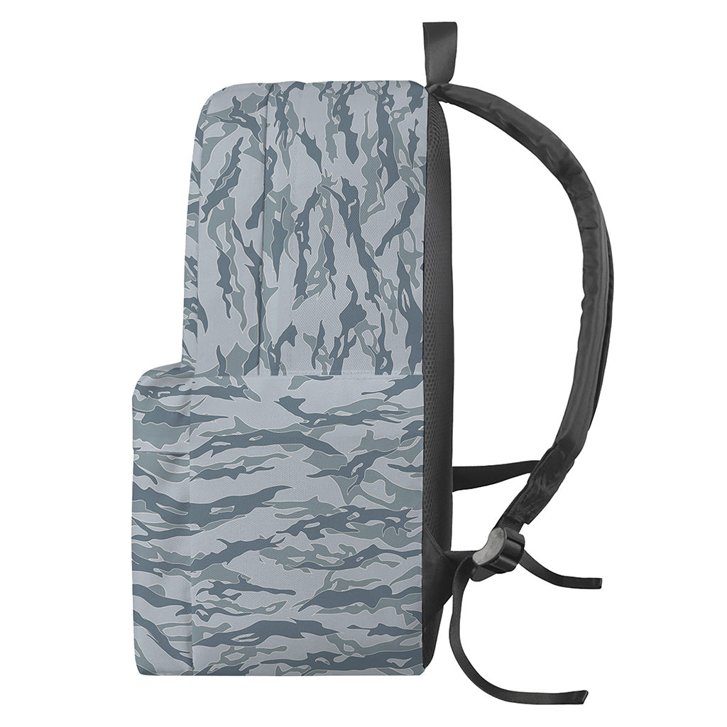 Winter Tiger Stripe Camo Pattern Print Backpack