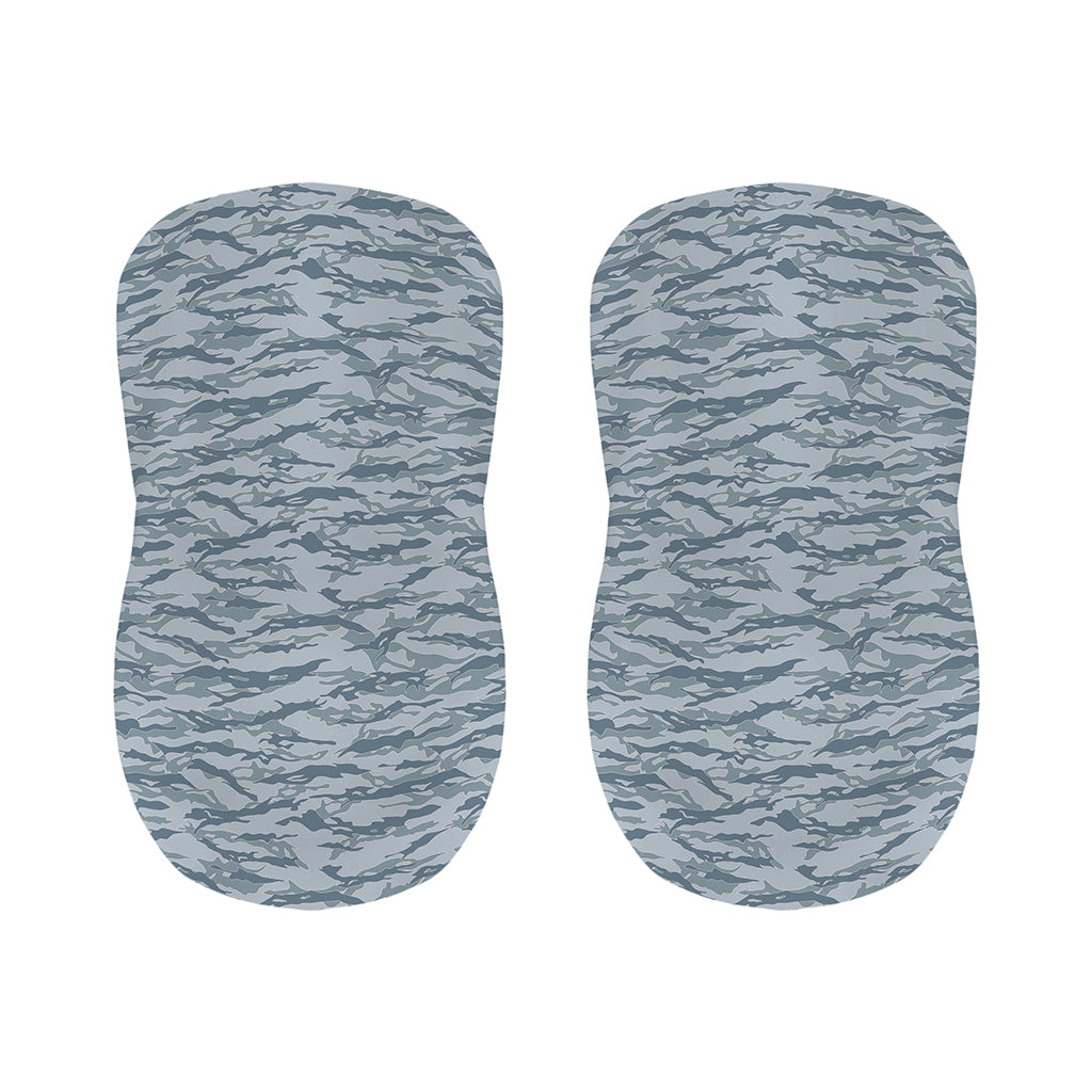 Winter Tiger Stripe Camo Pattern Print Bar Stool Covers