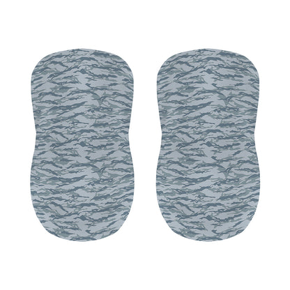 Winter Tiger Stripe Camo Pattern Print Bar Stool Covers