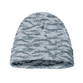 Winter Tiger Stripe Camo Pattern Print Beanie