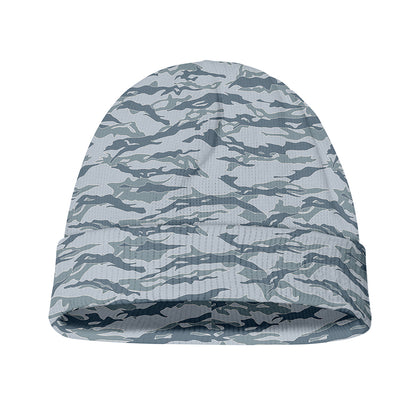 Winter Tiger Stripe Camo Pattern Print Beanie