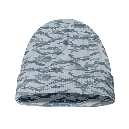 Winter Tiger Stripe Camo Pattern Print Beanie