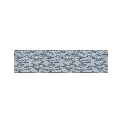 Winter Tiger Stripe Camo Pattern Print Bed Runner