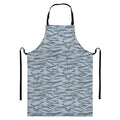 Winter Tiger Stripe Camo Pattern Print Bib Apron With Pocket