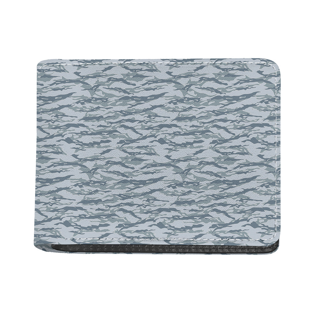 Winter Tiger Stripe Camo Pattern Print Bifold Wallet