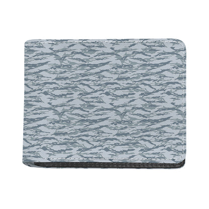 Winter Tiger Stripe Camo Pattern Print Bifold Wallet