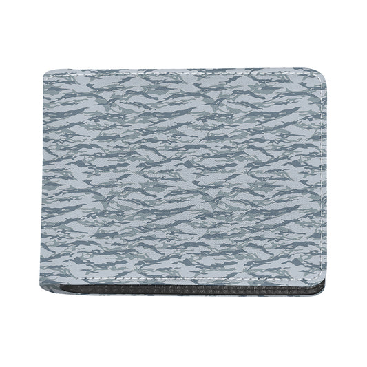 Winter Tiger Stripe Camo Pattern Print Bifold Wallet